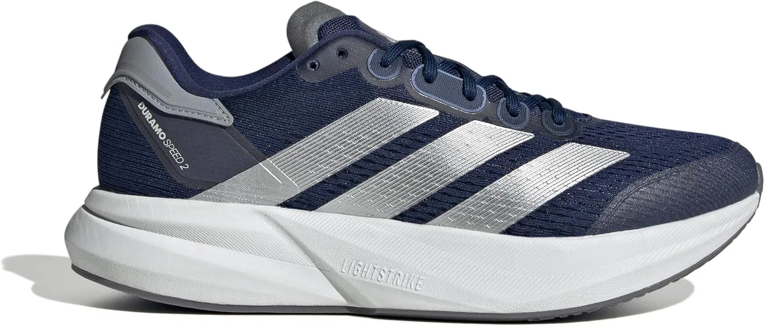 Мужские беговые кроссовки Adidas Duramo Speed ​​2, Dark Blue Silver Met Halo Silver — фото 2
