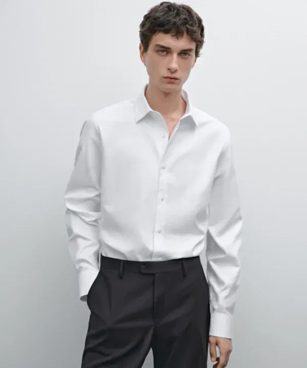 Оксфордская рубашка slim fit, 100% хлопок, Massimo Dutti