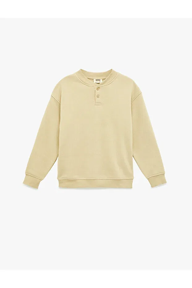 Детские свитшот оверсайз с длинным рукавом Koton, Beige