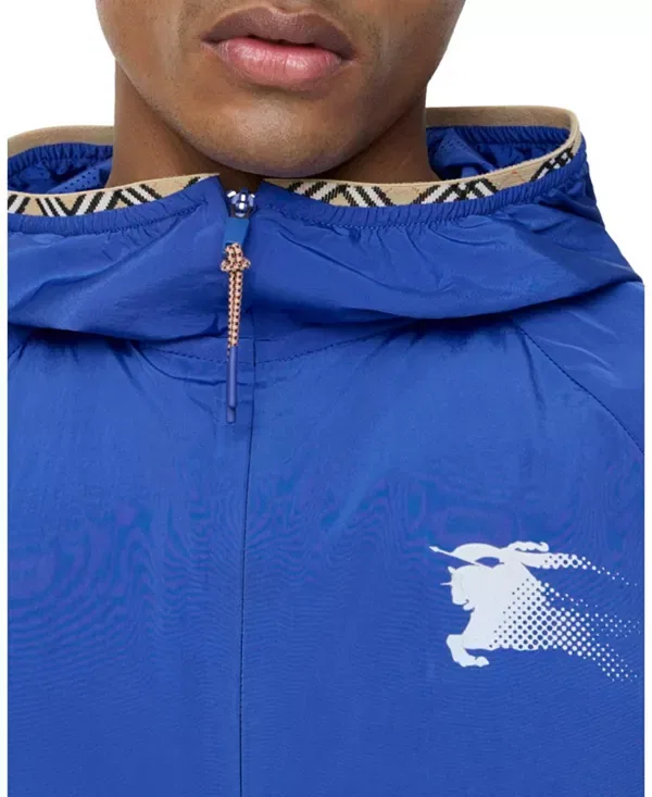 Мужская куртка с капюшоном легкая нейлоновая Burberry, Knight Blue — фото 3
