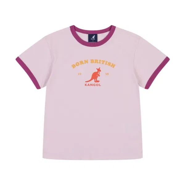 Футболка с принтом кенгуру, rb 0104, Kangol Kids, розовый