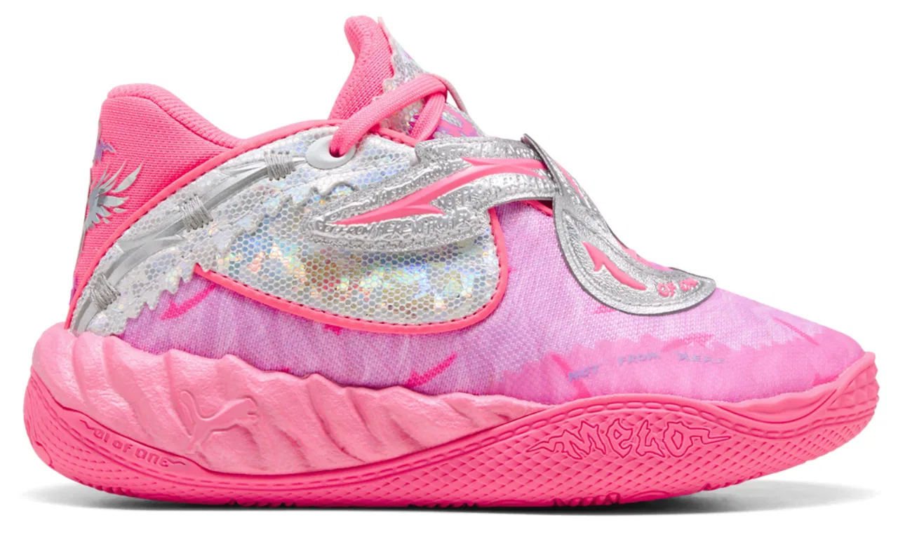 Баскетбольные кроссовки для мальчиков MB.05 World Tour PUMA, розовый/серебристый