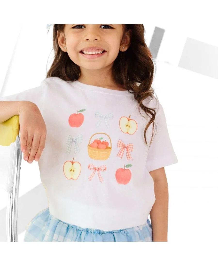 Футболка с принтом Apple Picking Cutie Sweet Wink, White — фото 4