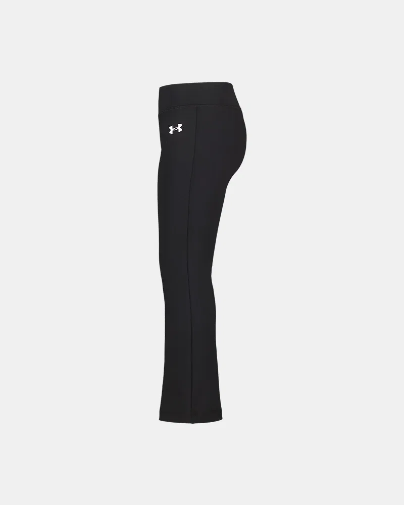 Детские леггинсы-клеш с четырехсторонней растяжимостью UA Motion Flare UnderArmour, Black/White — фото 4