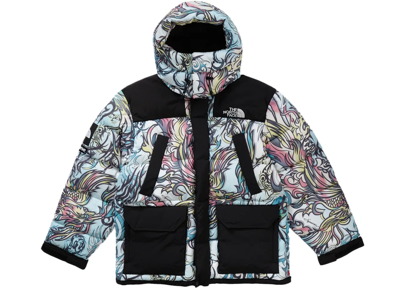 Мужская парка с принтом Parka Supreme, Multicolor Dragon