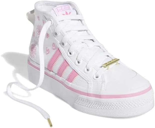 Детские кроссовки для девочек Nizza Platform Mid adidas, Pink — фото 2