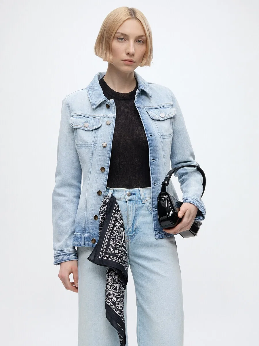 Джинсы DIESEL Wide leg Jeans '1978 D-AKEMI' светло-голубого цвета — фото 3