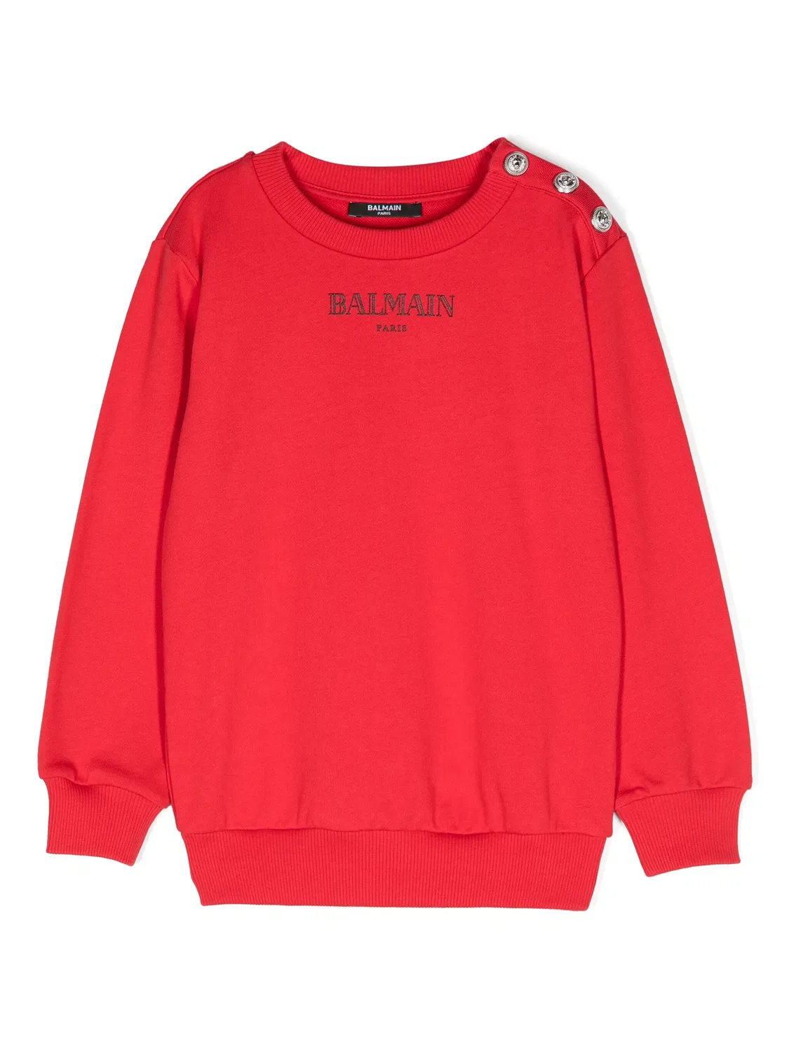 Balmain Красный свитшот с логотипом