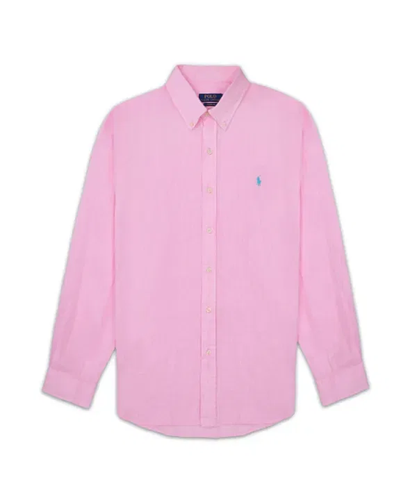 Рубашка из льна Custom Fit Polo Ralph Lauren, розовый