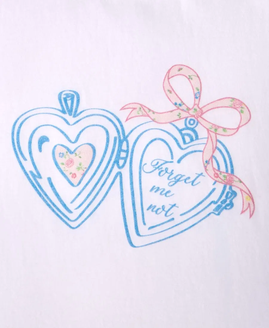 Футболка с принтом Locket With Jules, White — фото 3