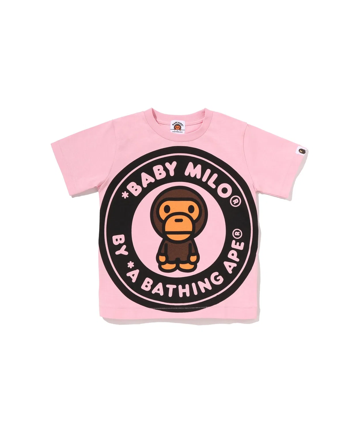 Детская футболка с коротким рукавом BIG MILO BWS TEE A BATHING APE, Pink