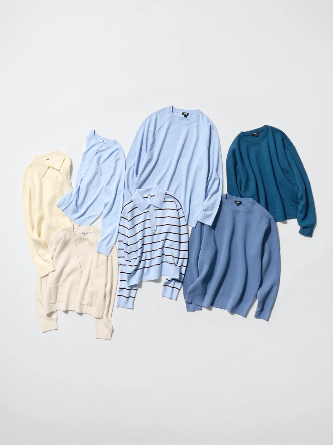 Кардиган вязаный с круглым вырезом из хлопка и модала Uniqlo, серый — фото 3