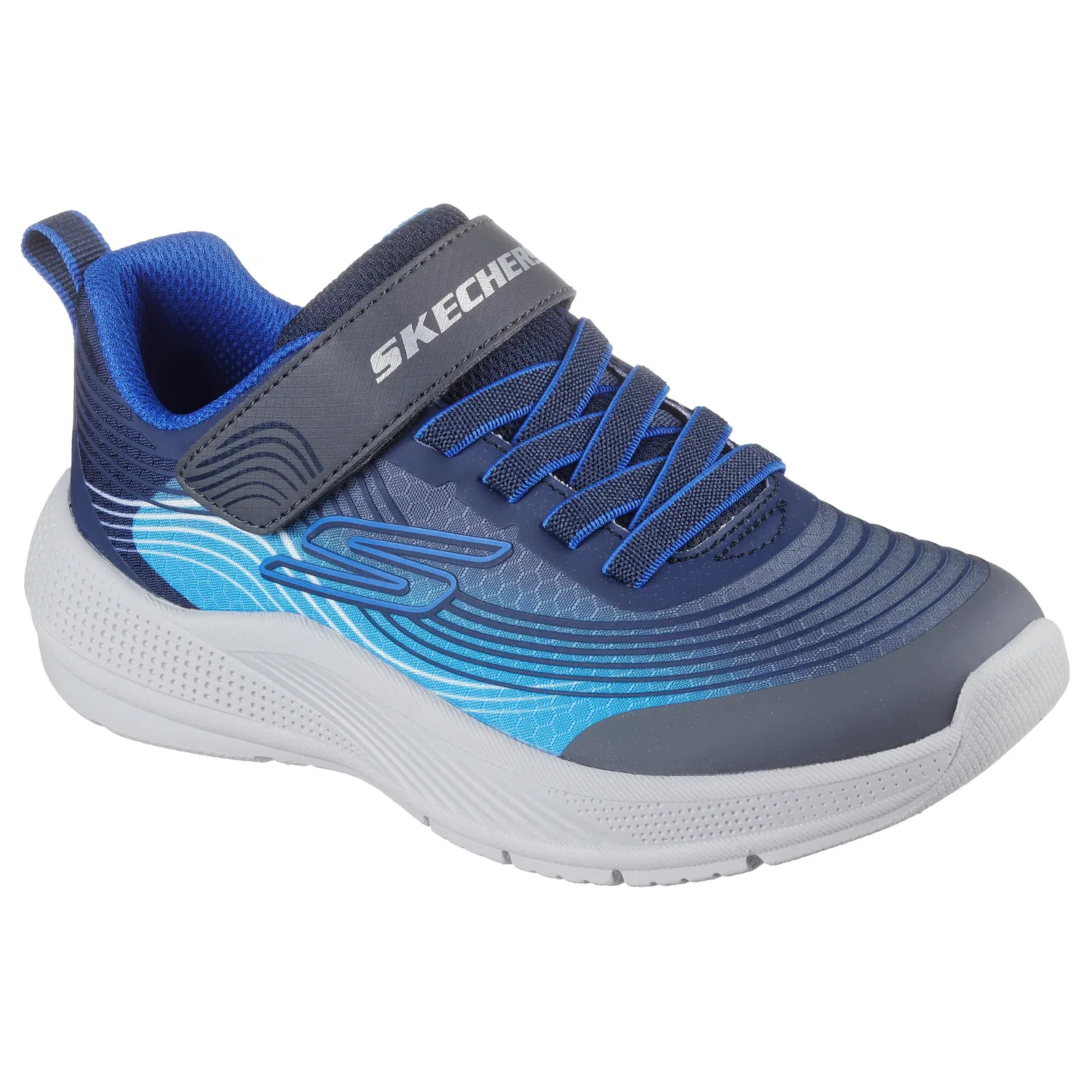 Детские кроссовки на липучке MICROSPEC ADVANCE Skechers, Navy Blue