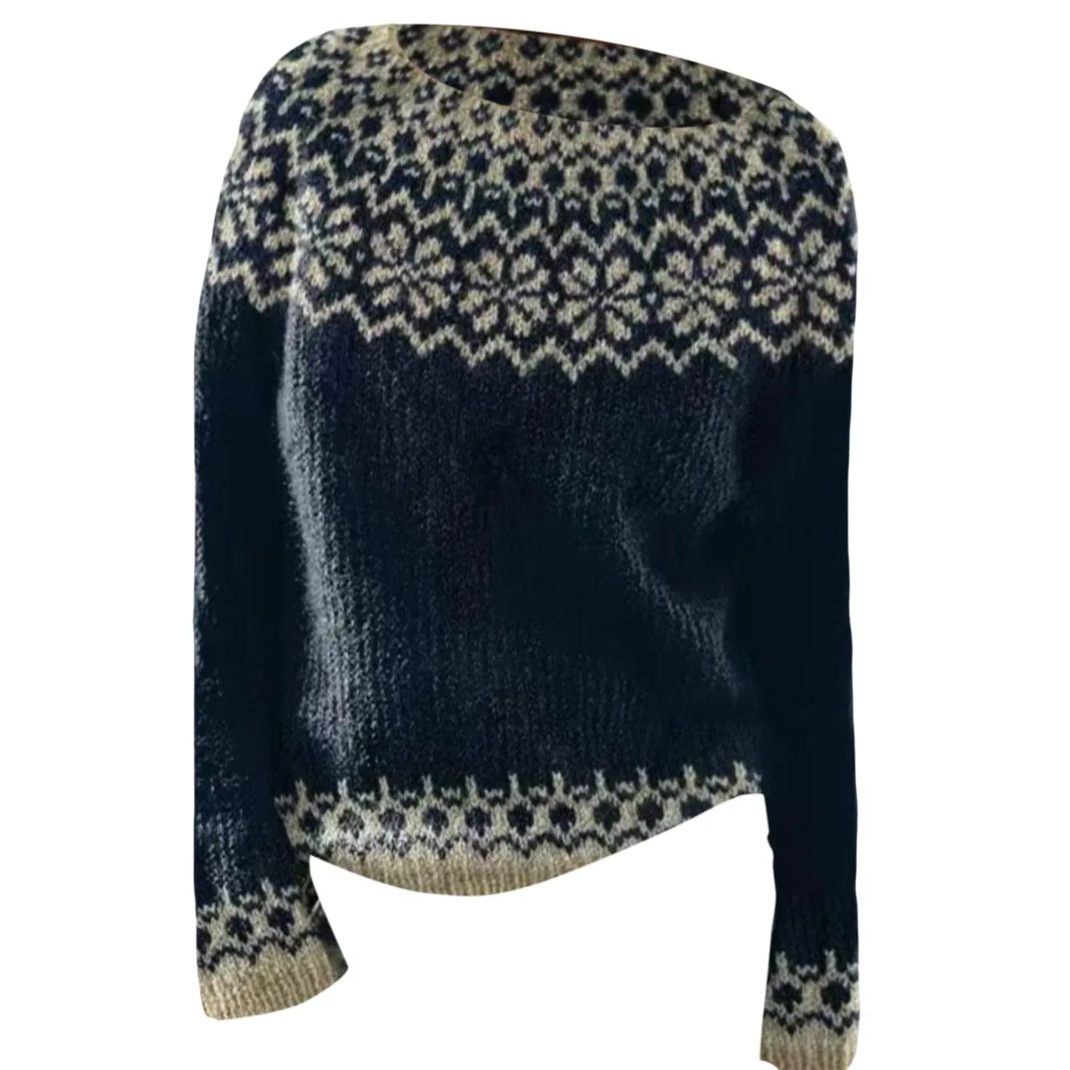Женский свитер с жаккардовым узором Irish Sweater, 2-blue — фото 4