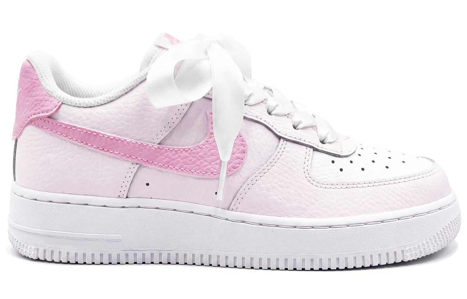 Детские скейтбординг-кроссовки с принтом Nike Air Force 1, Nike, Pink White-Black Pink Shopping Bag — фото 4