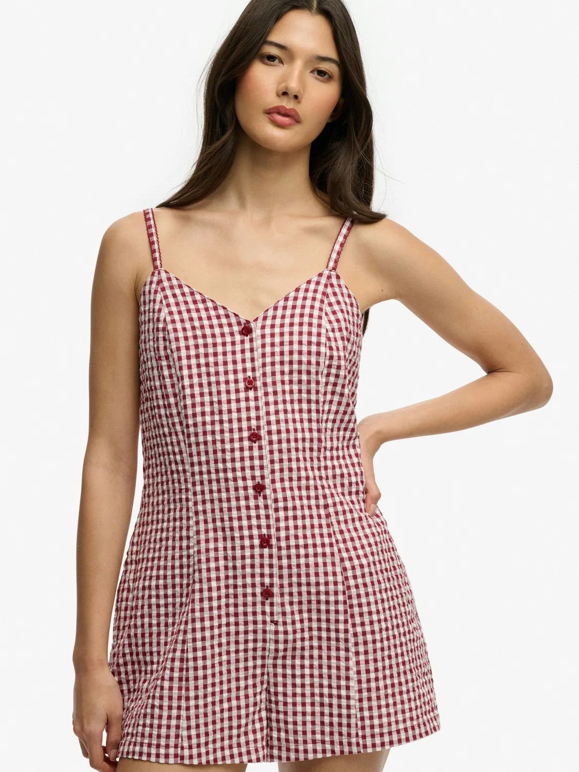 Комбинезон Superdry Red Gingham Cami, красный — фото 4