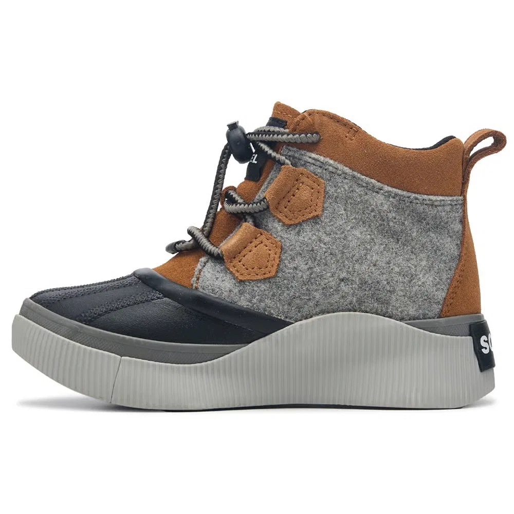 Детские водонепроницаемые зимние ботинки Out-n-Acto IV Sorel, Grey/Tan/Black — фото 3