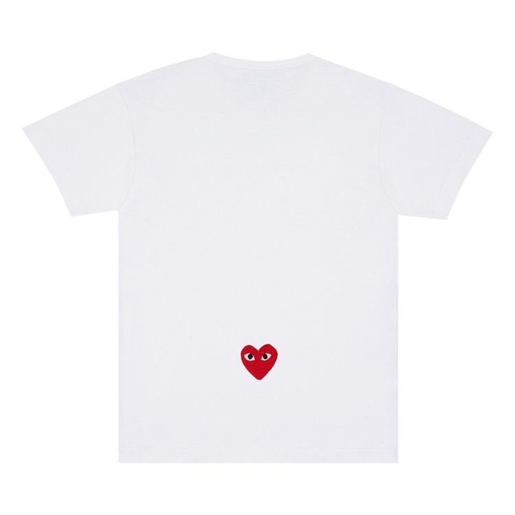 Футболка Nike Womens x Comme des Garçons PLAY T-Shirt White, белый — фото 2