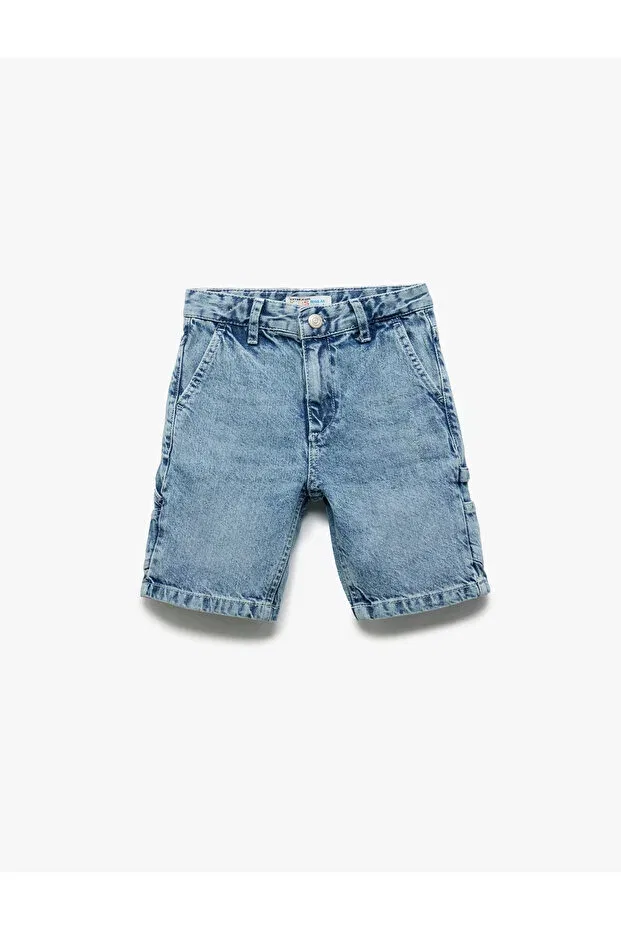 Детские шорты для мальчиков джинсовые Koton, Indigo — фото 3
