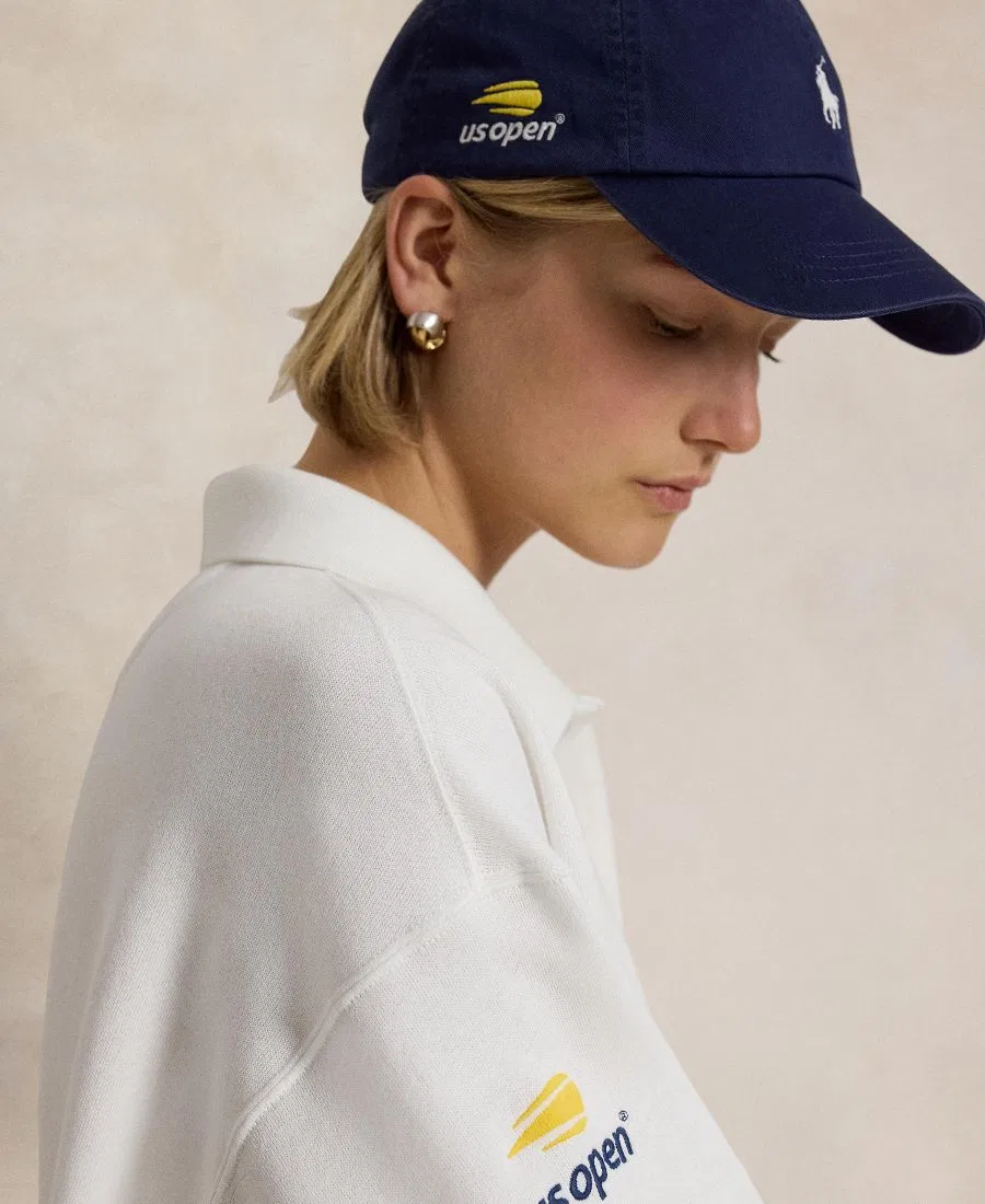 Женская рубашка-поло с длинным рукавом US Open Polo Ralph Lauren, White — фото 4