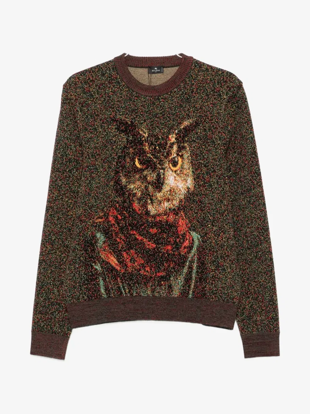 Вязаный свитер из шерстяной смеси Etro, красный