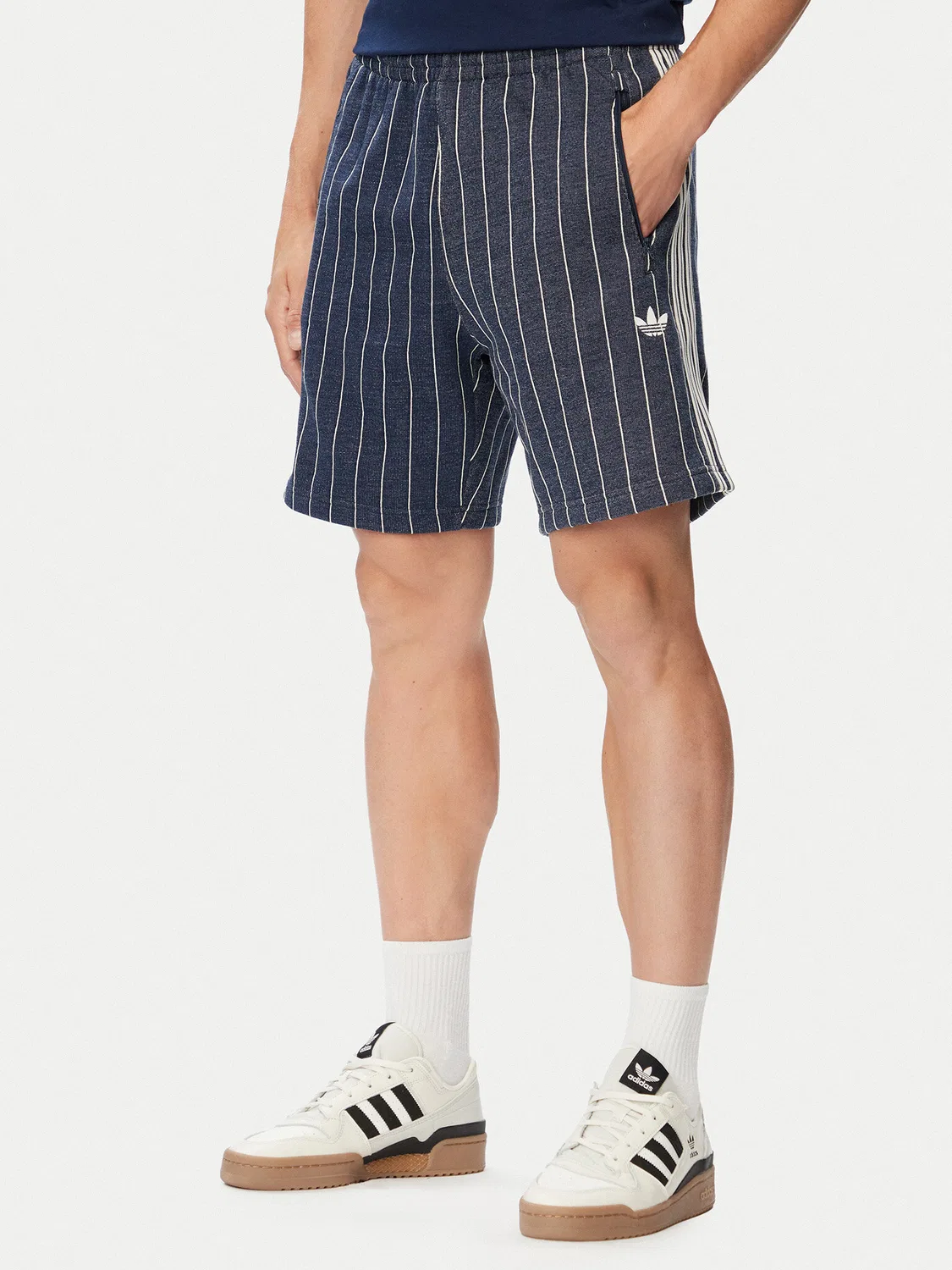 Мужские спортивные шорты стандартного кроя Pinstripes Shorts Adidas, темно-синий