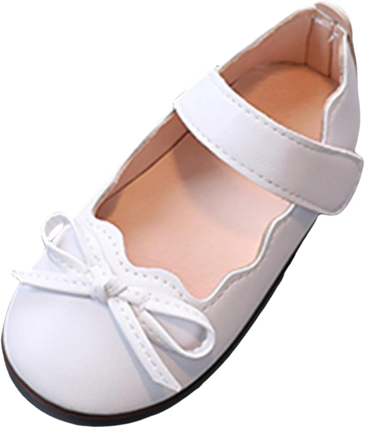 Детские туфли для девочек с бантом, мягкая подошва, модель Bow Knot Shoes, White