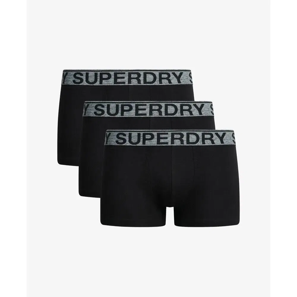 Мужские трусы-боксеры из органического хлопка Superdry, Schwarz / Grau — фото 2