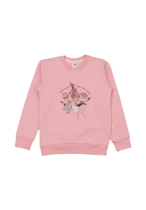 Толстовка с цветочным принтом Fairies and flowers Walkiddy, Pink, розовый