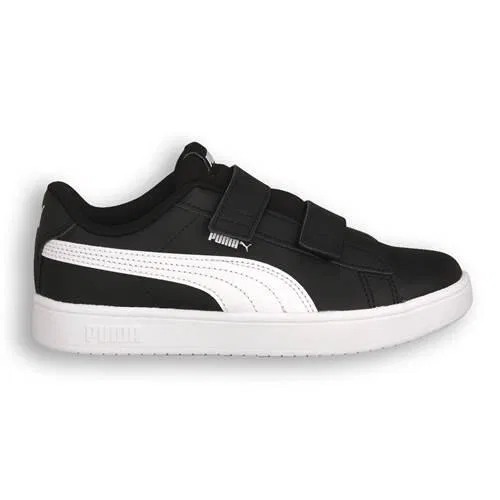 Детские кожаные кроссовки Rickie Classic Puma, Schwarz — фото 2