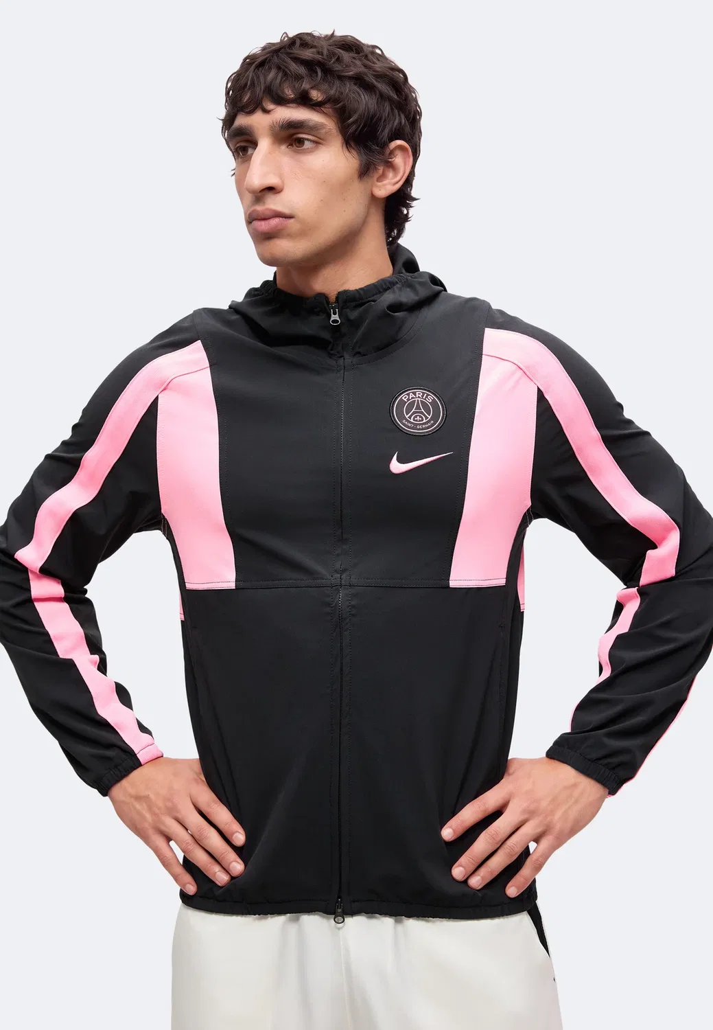 Энергетическая тренировочная куртка ПСЖ Nike Performance, Black/Pink Beam — фото 4