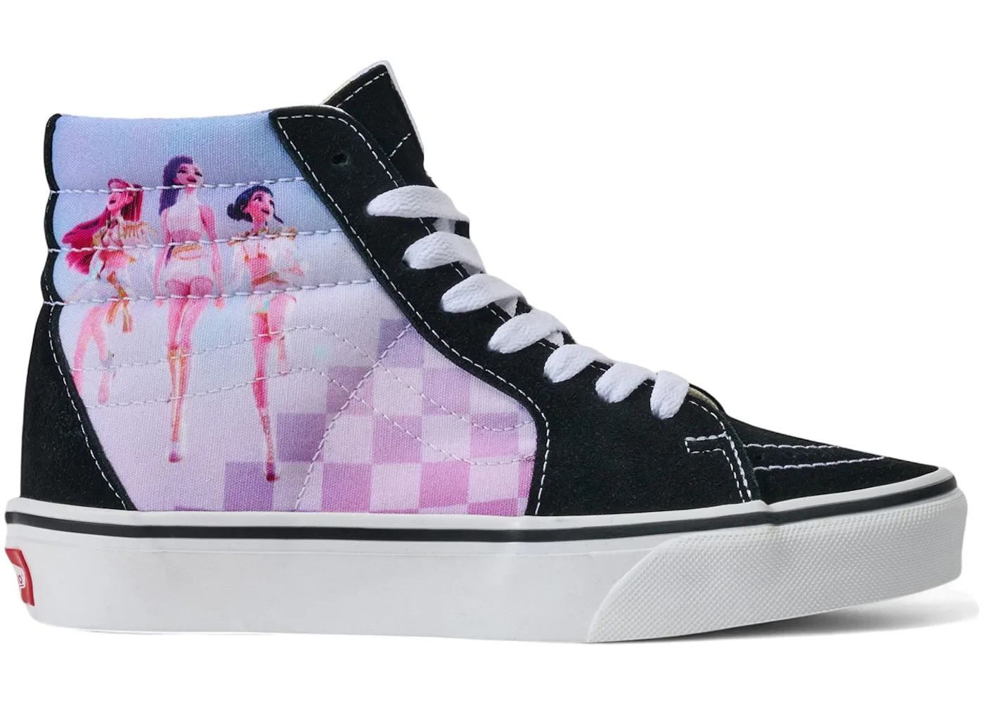 Детские кроссовки высокие с принтом Vans Sk8-Hi KPop Demon Hunters, Black Light Blue Multi-Color