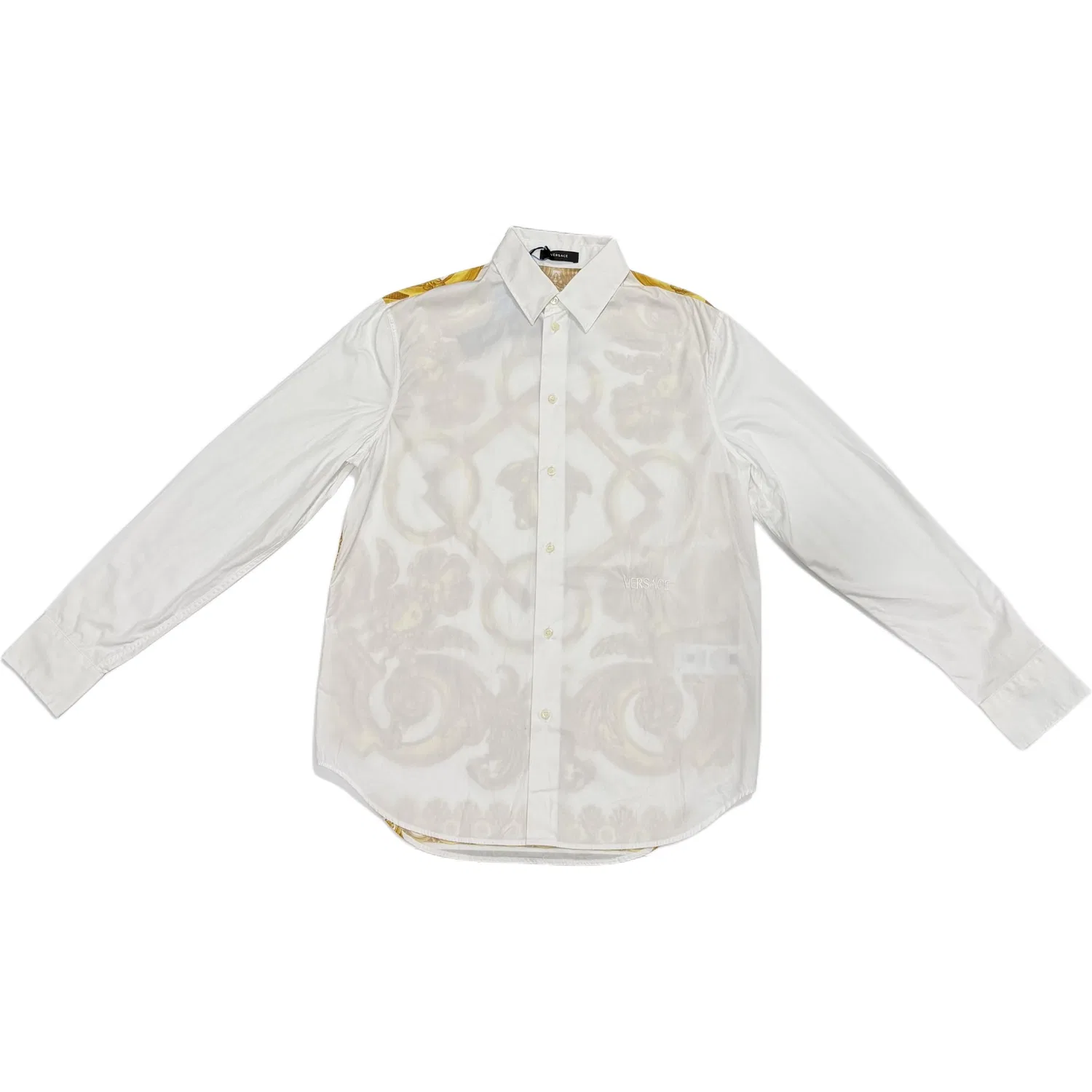 Рубашка с отложным воротником прямого кроя, VERSACE, White