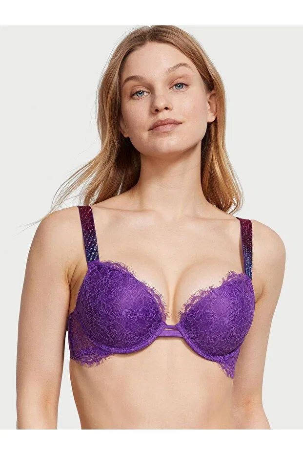 Женский бюстгальтер с кружевом Victoria'S Secret, Purple — фото 2