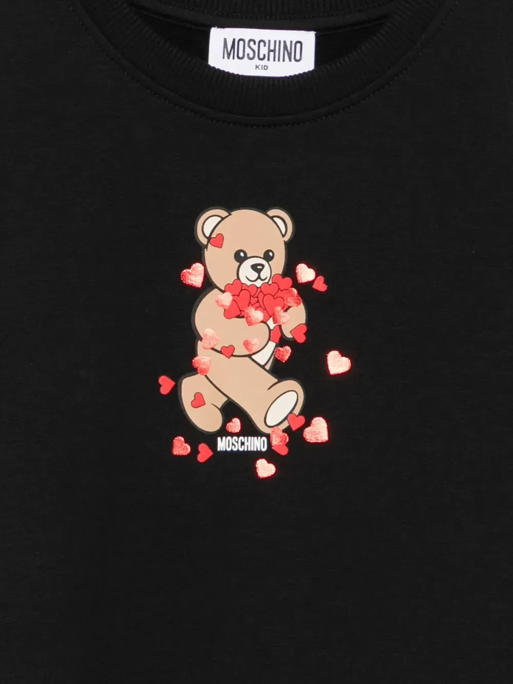 Платье с оборками "Мишка Тедди" Moschino Kids, черный — фото 3