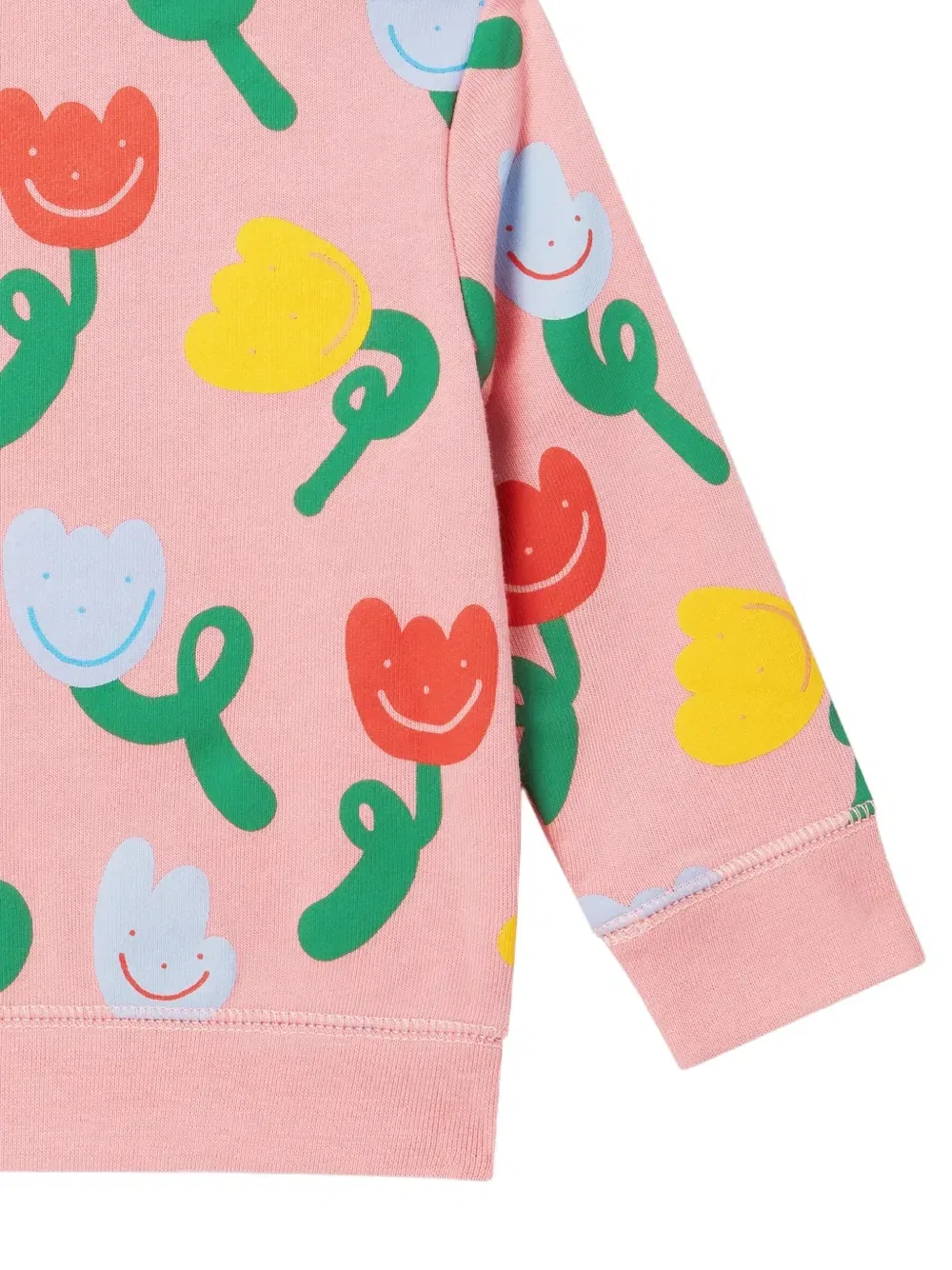 Свитшот с цветочным принтом Stella McCartney Kids, розовый — фото 4