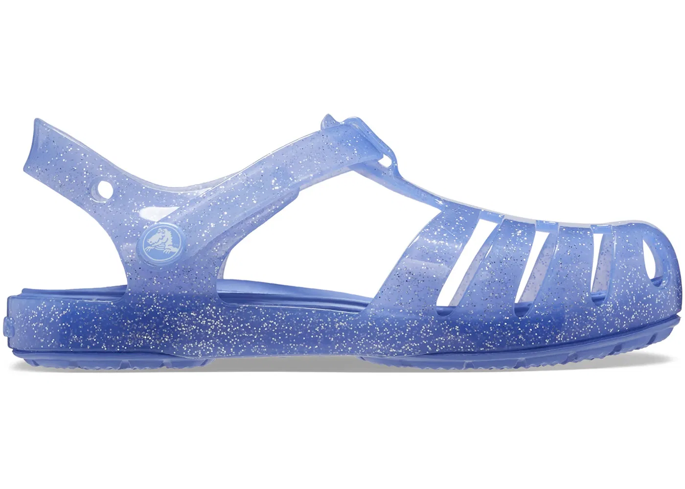 Детские сандалии-рыбачки с блестками Crocs Isabella Glitter Fisherman Sandal, Moon Jelly