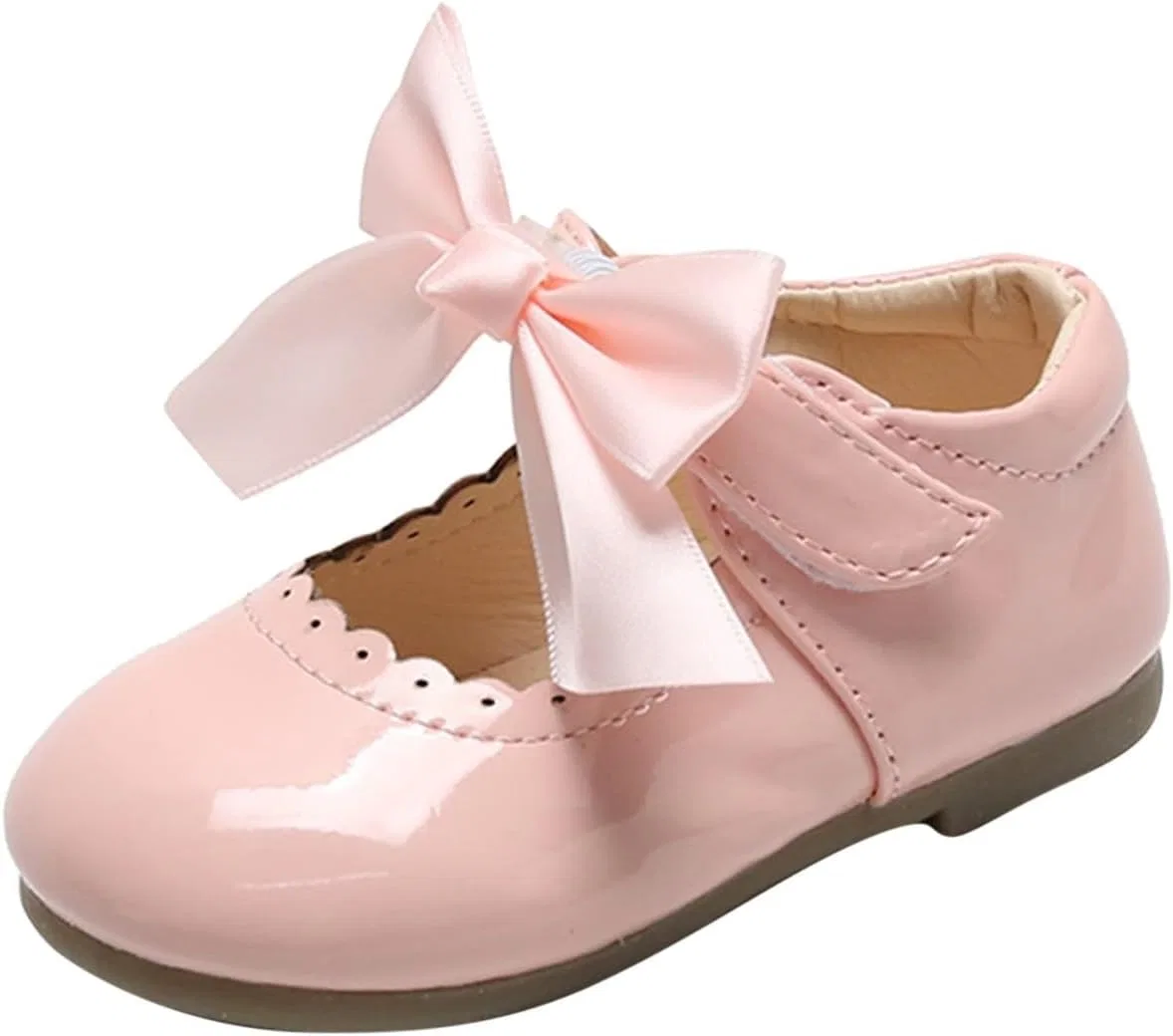 Детские ботинки для девочек с бантом, Pink