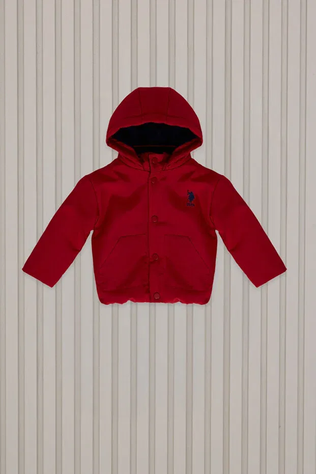 Детское пальто для мальчиков с капюшоном U.S. Polo Assn., Red