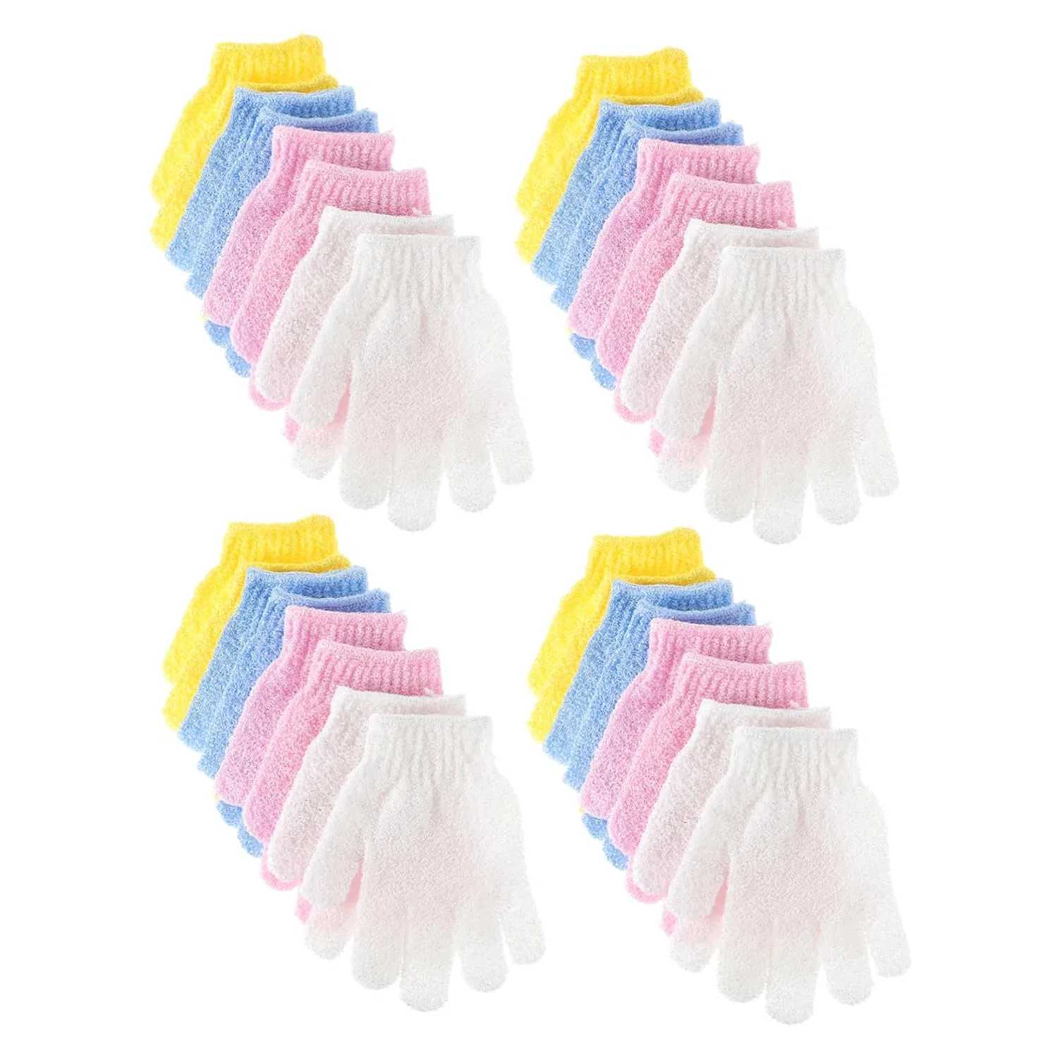 Пилинговые перчатки для душа Alipis, 16 пар, Nylon, мультиколор