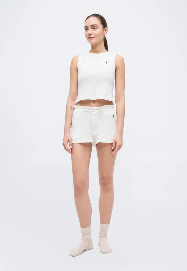Комплект пижамы хлопковый Tank short - pyjama set Polo Ralph Lauren, Egret, цвет egret — фото 2