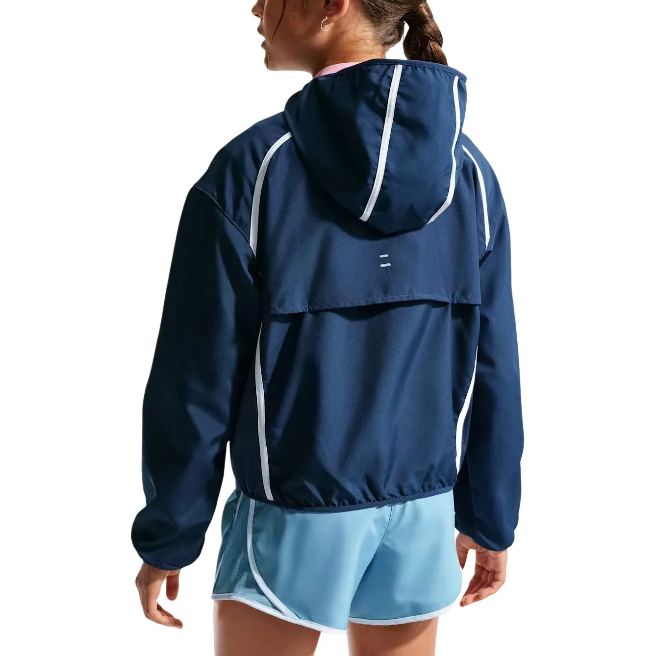 Детская куртка для бега Tempo Repel Running Jacket 'Midnight Navy White' Nike, Midnight Navy/White — фото 2