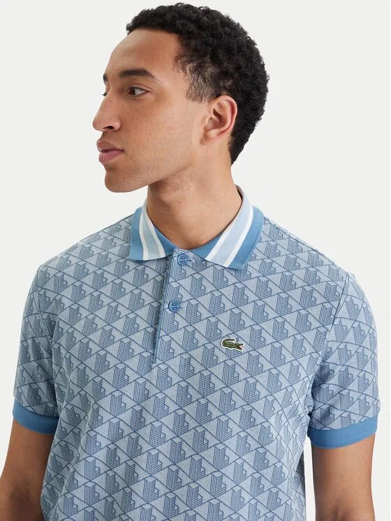 Поло classic fit Lacoste, синий — фото 4