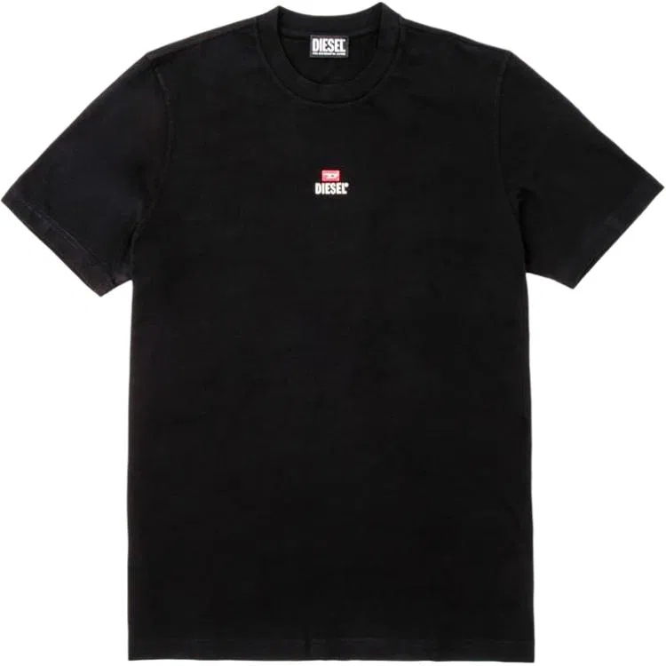 Мужская футболка с круглым вырезом Black DIESEL, Black