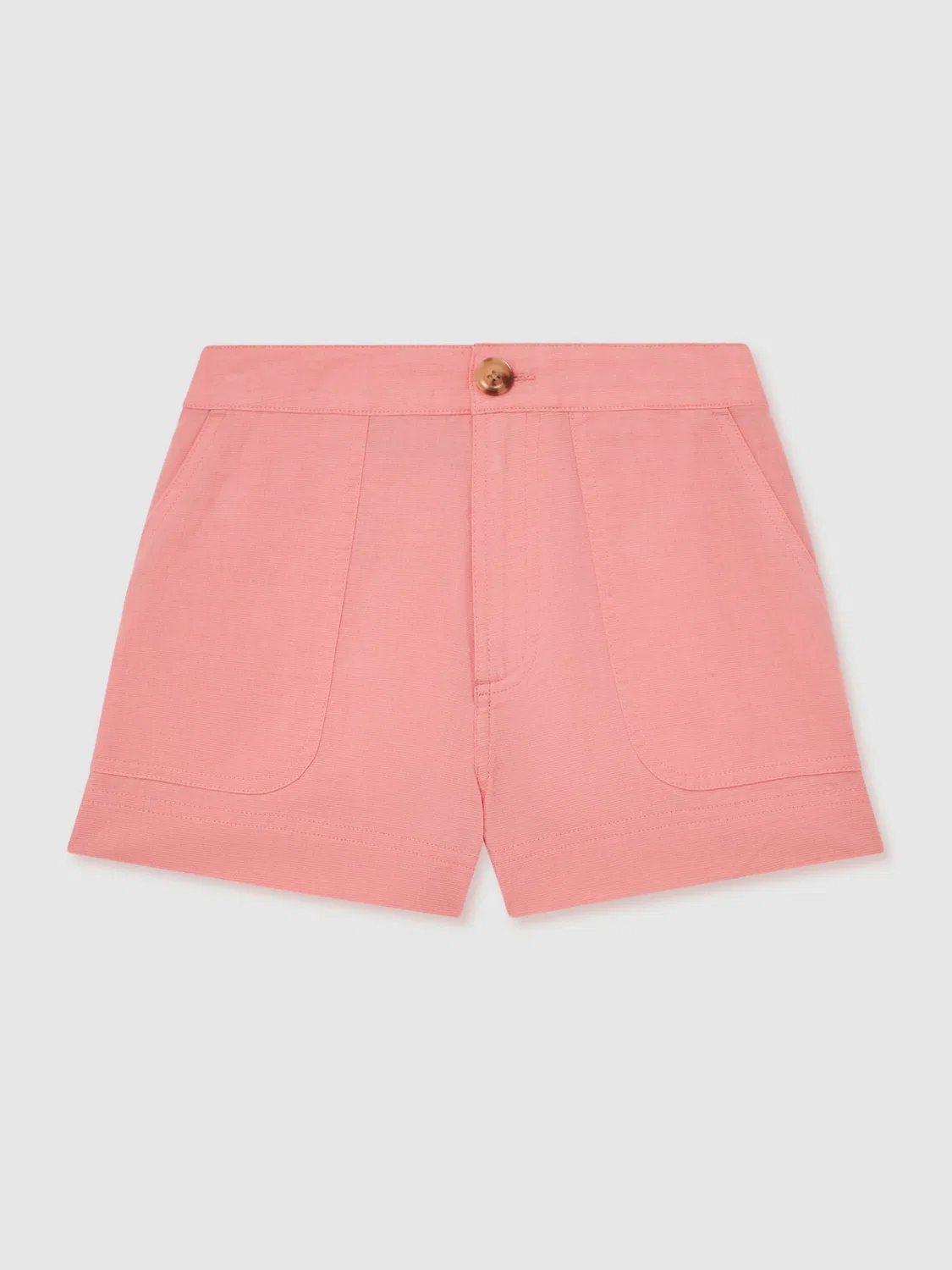 Шорты Alex, хлопок с льном Reiss, коралловый розовый
