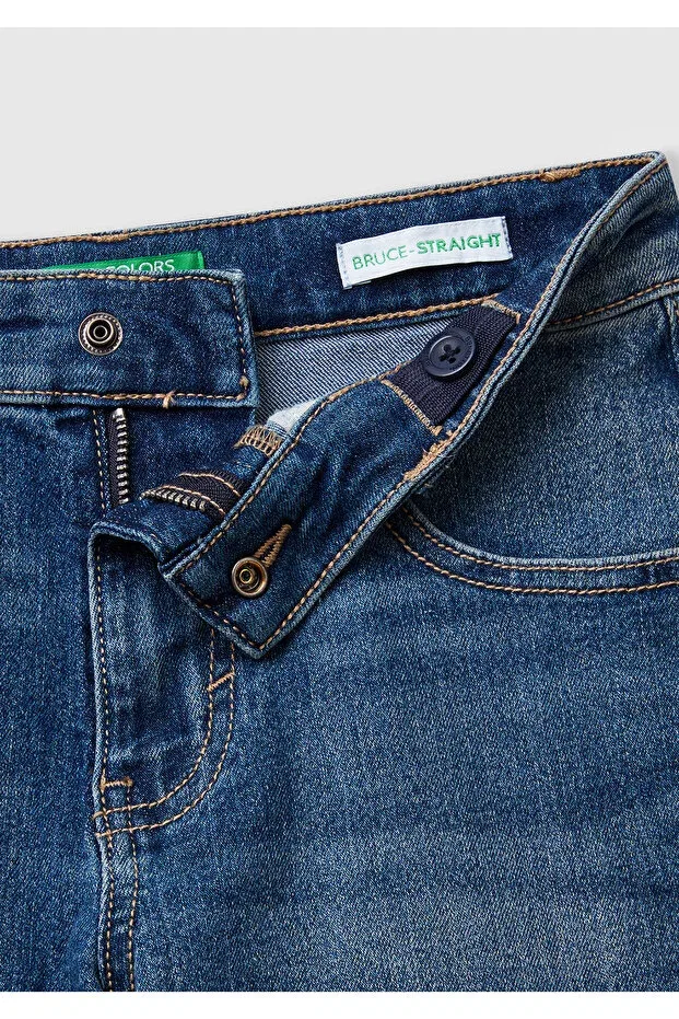 Детские шорты для мальчиков джинсовые Bermuda United Colors Of Benetton, Dark Denim — фото 3