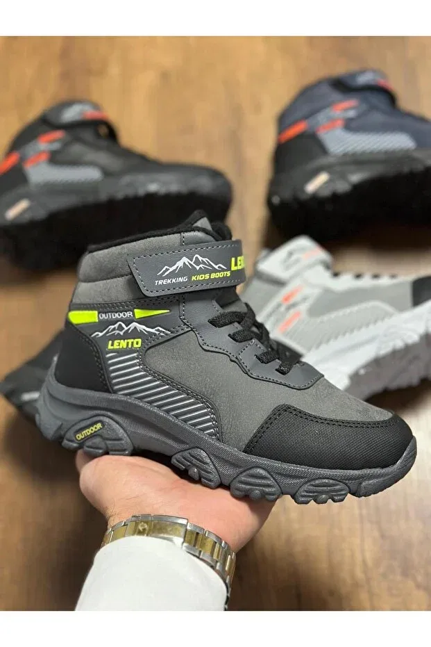 Детские зимние ботинки с защитой от воды и холода Lento, Gray Black — фото 2