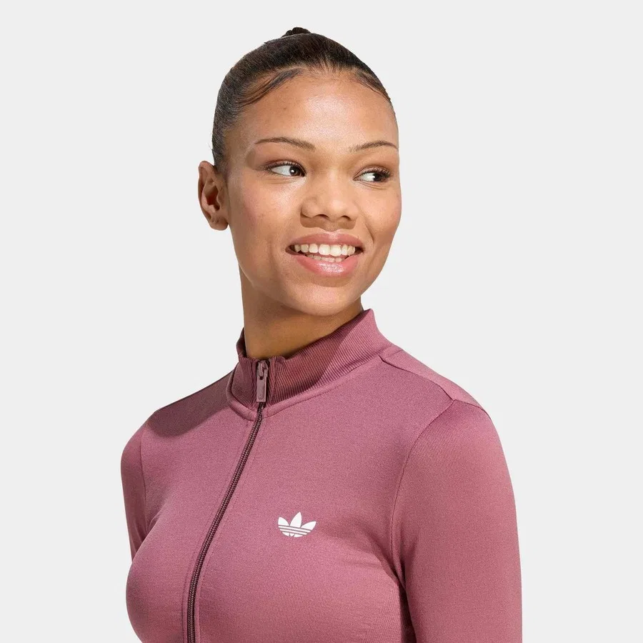 Женская куртка с длинным рукавом Essentials adidas, Бордовый — фото 4