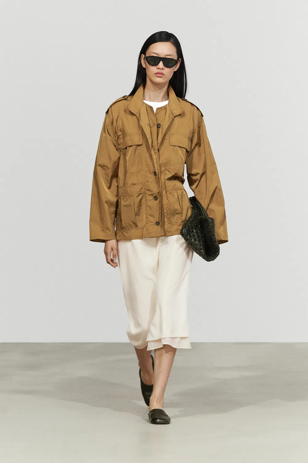 Куртка Massimo Dutti, техническая, с карманами, тоffee