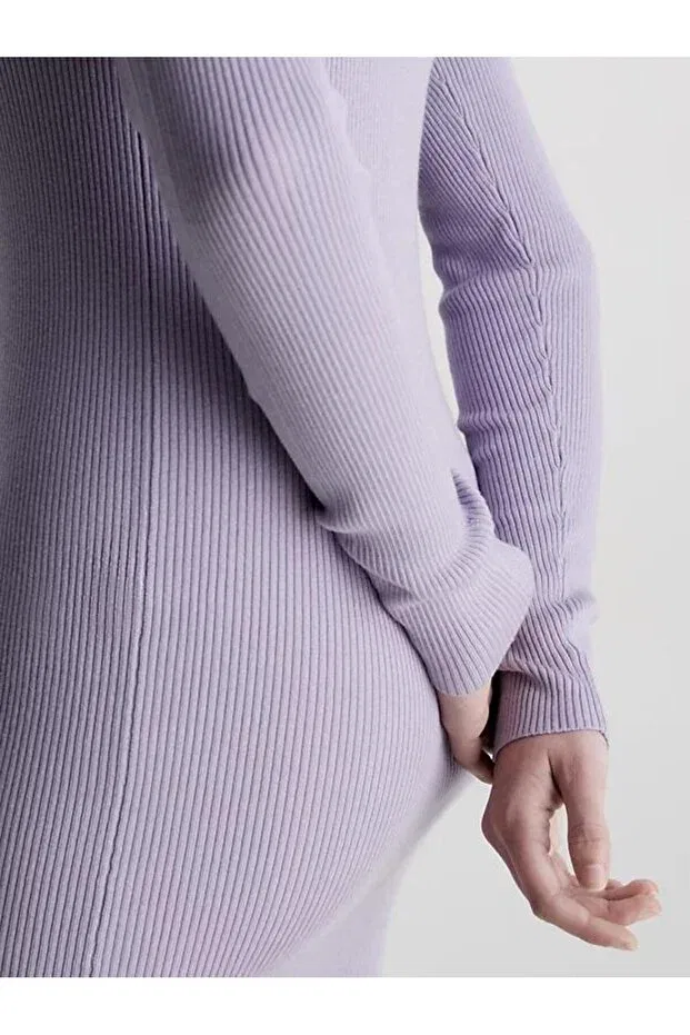 Женское платье-свитер с длинным рукавом Calvin Klein, Purple — фото 3